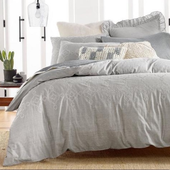 Lucky Brand Bedding Lucky Brand Duvet And Sham Set Full Queen Grey Poshmark